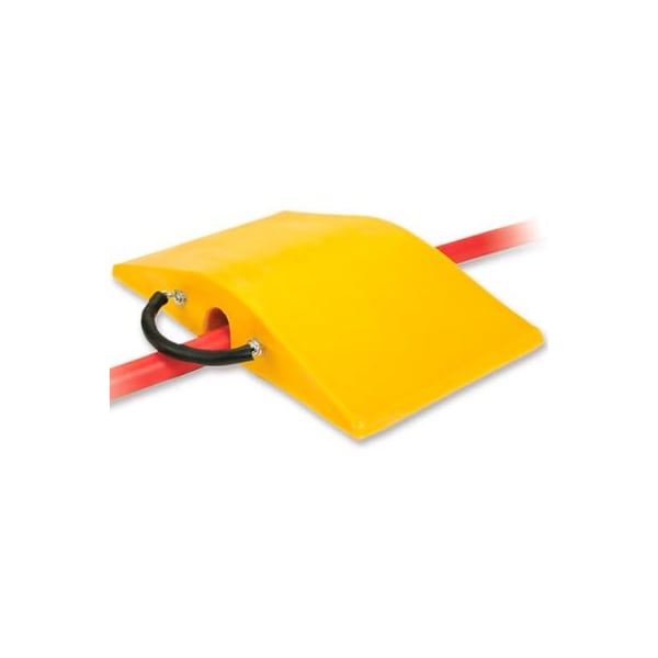 Cable Protector, 6 in H, 30 in L, 18-1/4 in W, 1 Channel, Polyurethane, Yellow
